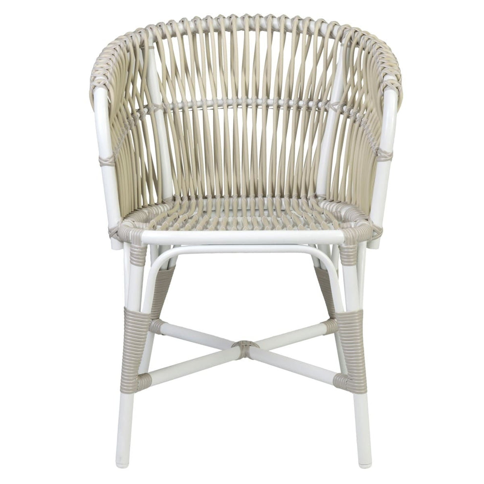 St. Martin Outdoor Round Rattan Synthetic Back Occasional Chair by Jeffan | Outdoor Chairs | Modishstore