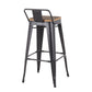 LumiSource Oregon Low Back Barstool - Set of 2-6