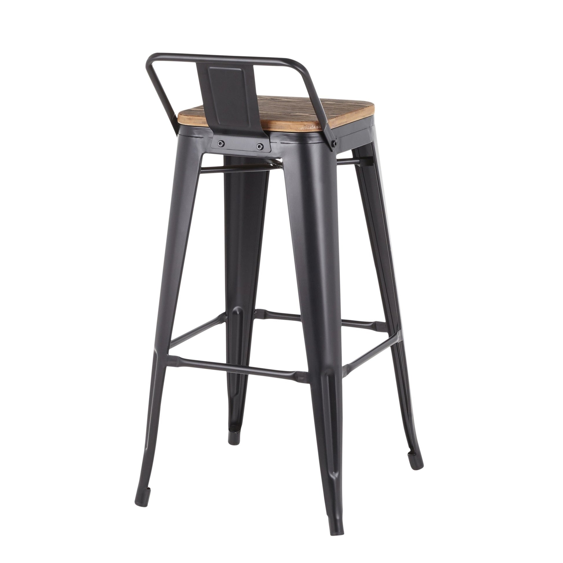 LumiSource Oregon Low Back Barstool - Set of 2-6