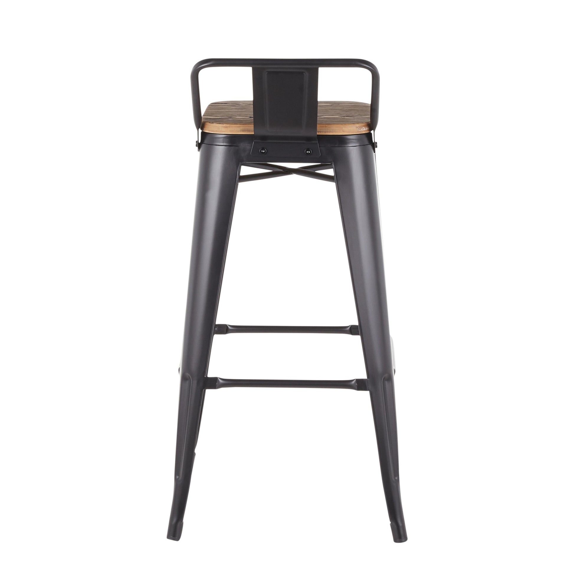 LumiSource Oregon Low Back Barstool - Set of 2-4