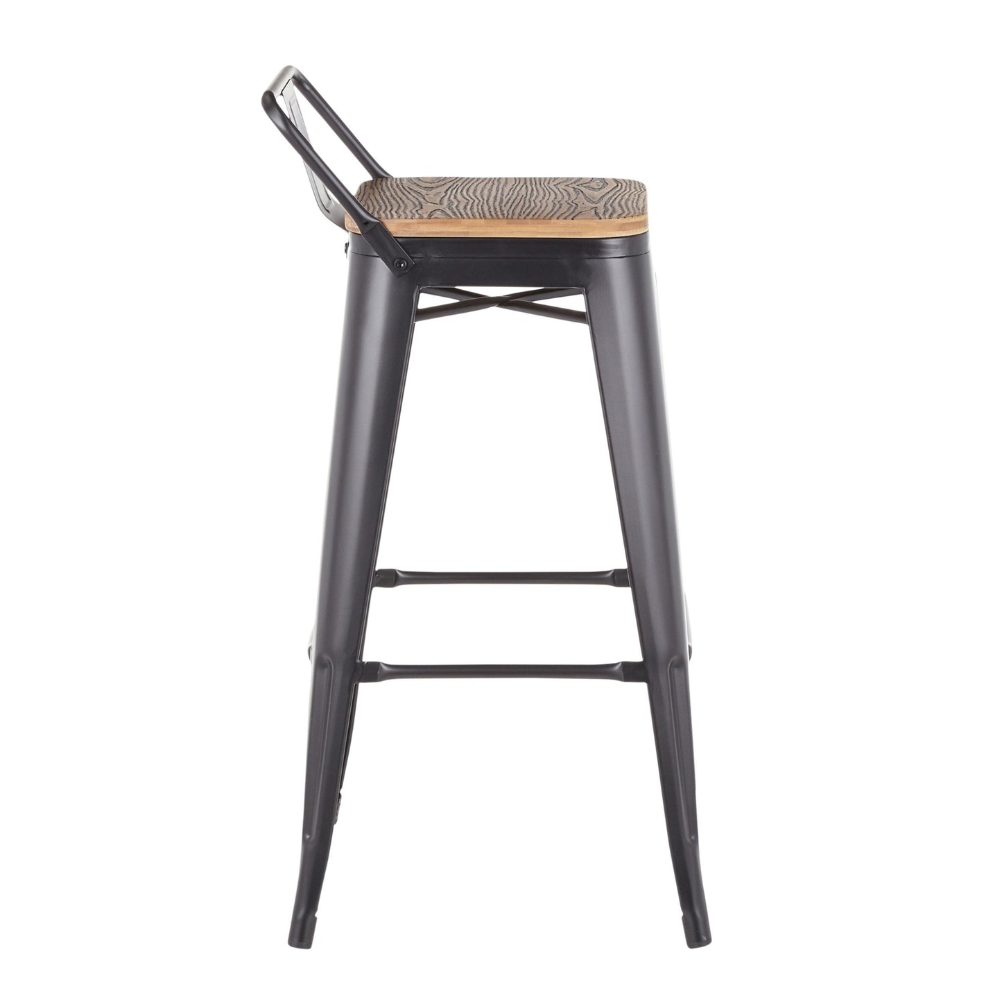 LumiSource Oregon Low Back Barstool - Set of 2-7