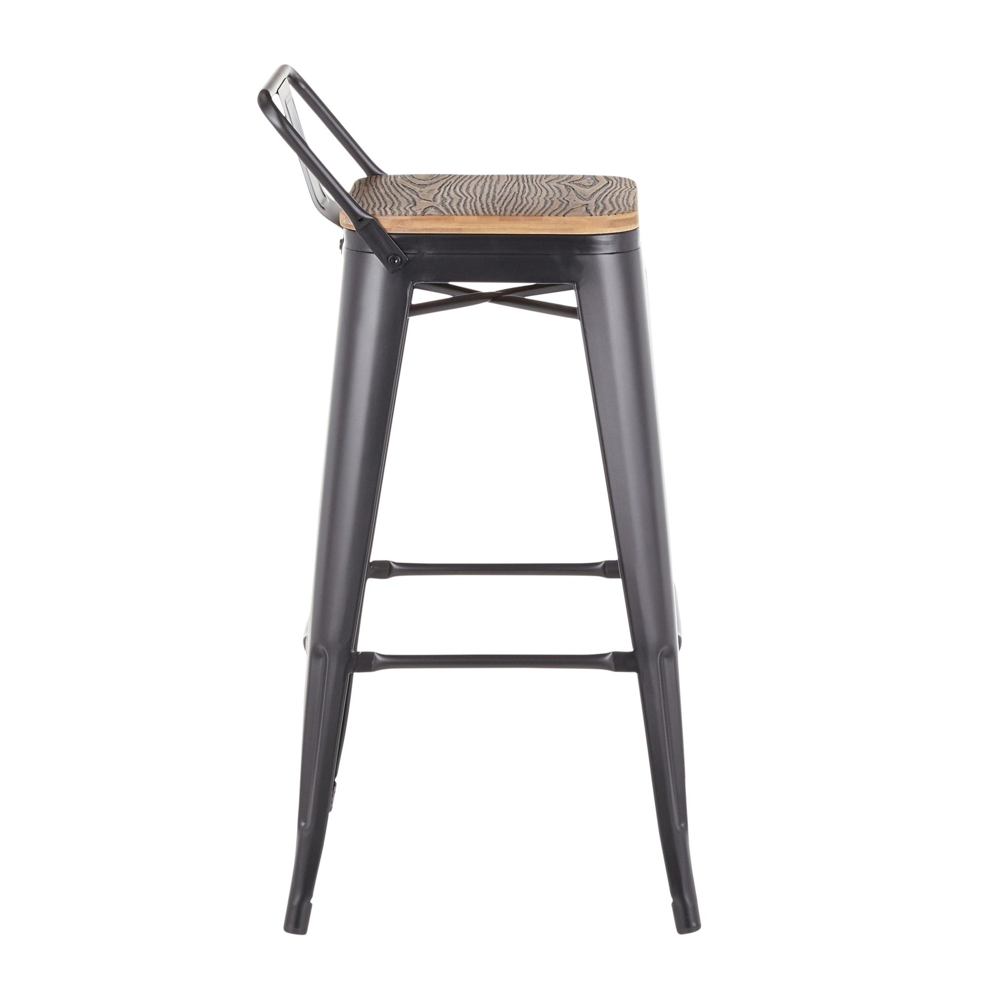 LumiSource Oregon Low Back Barstool - Set of 2-7