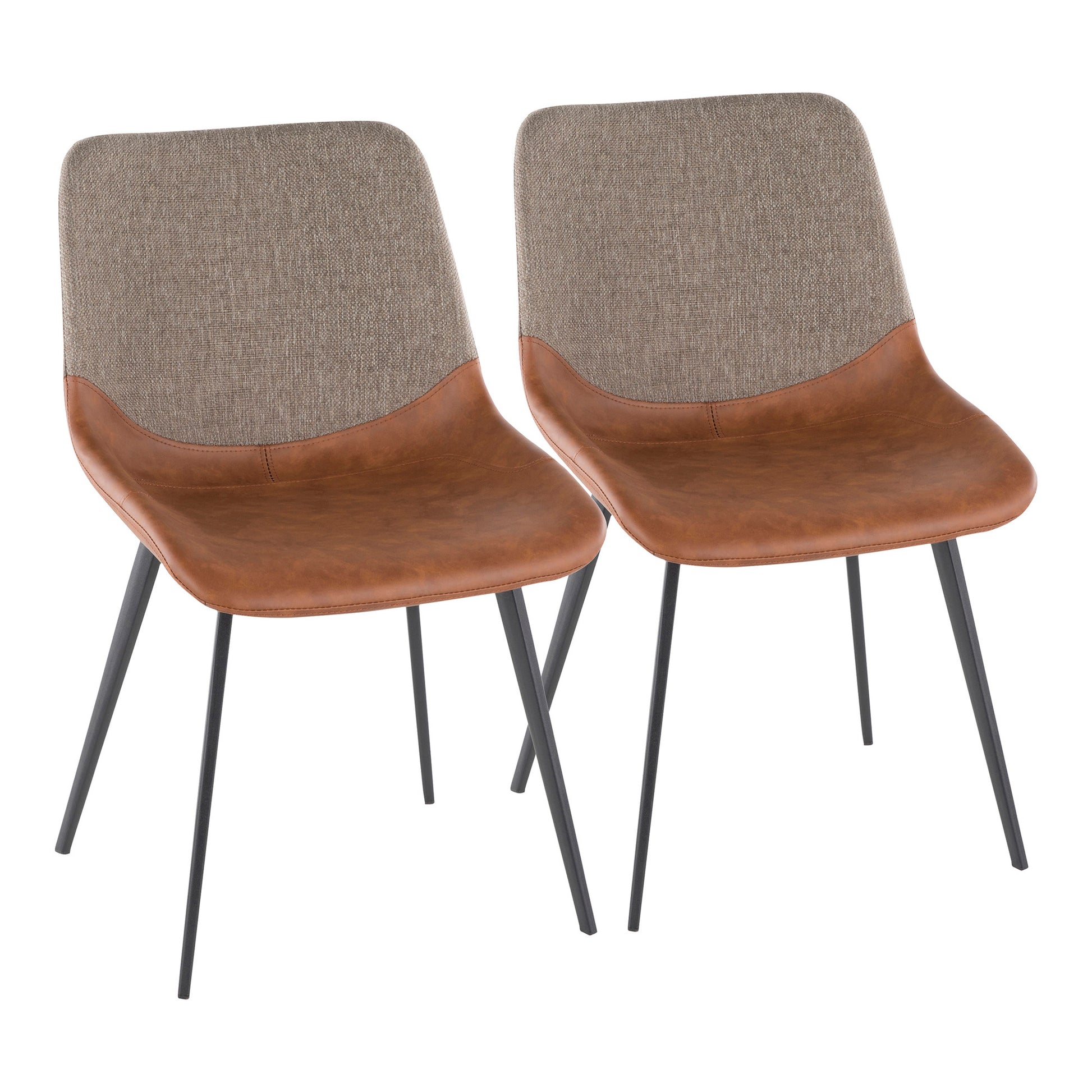LumiSource Outlaw Two-Tone Chair - Set of 2 | Modishstore | Dining Chairs - 5