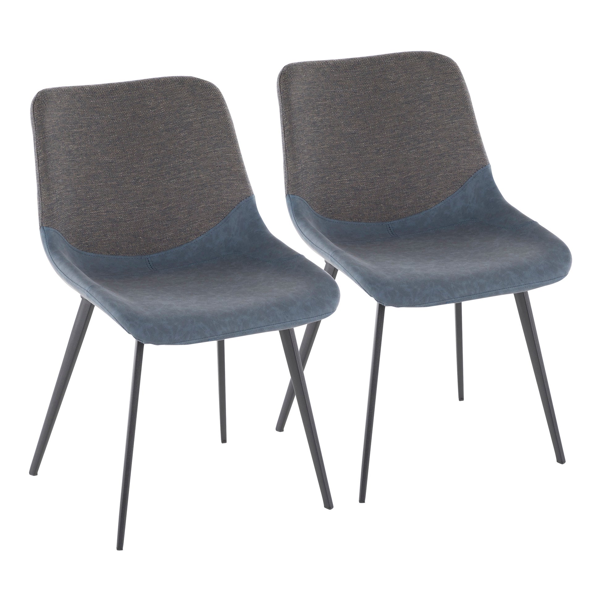 LumiSource Outlaw Two-Tone Chair - Set of 2 | Modishstore | Dining Chairs - 18