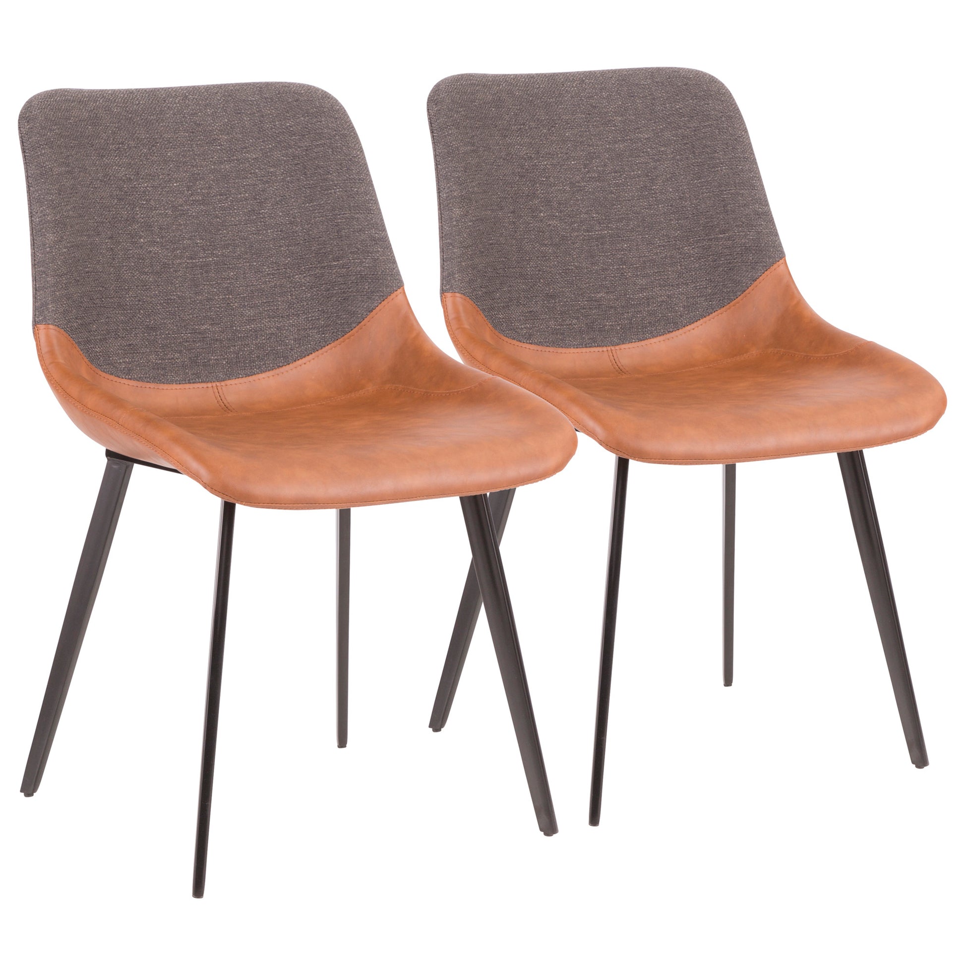 LumiSource Outlaw Two-Tone Chair - Set of 2 | Modishstore | Dining Chairs - 15