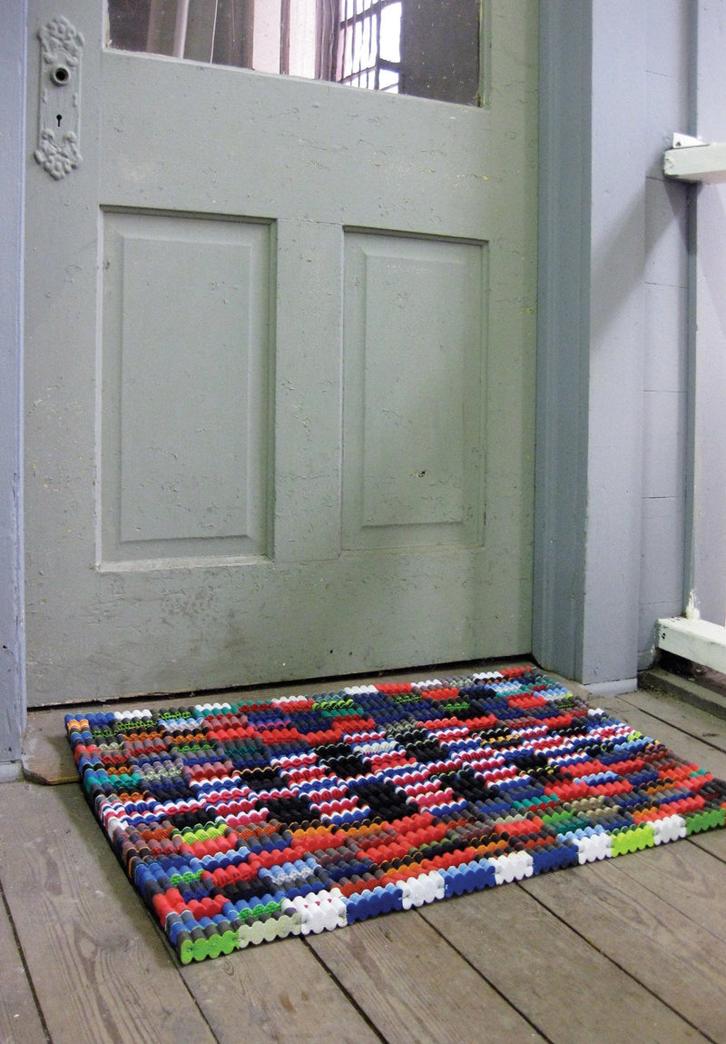 Kalalou Recycled Flipflop Doormat - Set Of 4 | Modishstore | Mats