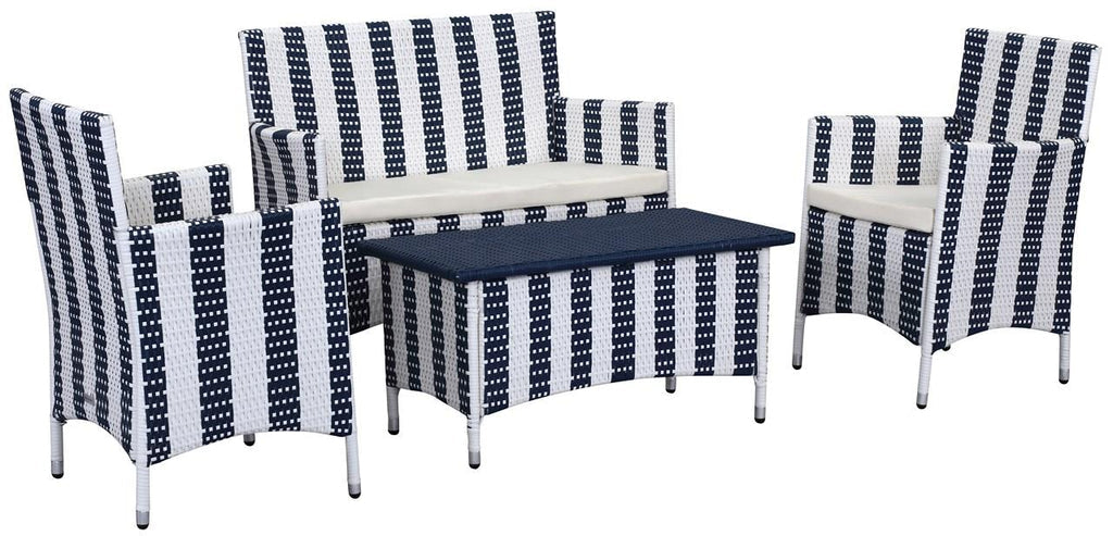 Safavieh Figueroa 4 Pc Outdoor Set | Outdoor Sofas, Loveseats & Sectionals | Modishstore - 11