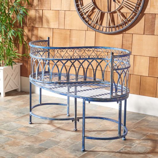 Safavieh Lara Kissing Bench | Outdoor Stools & Benches |  Modishstore  - 9