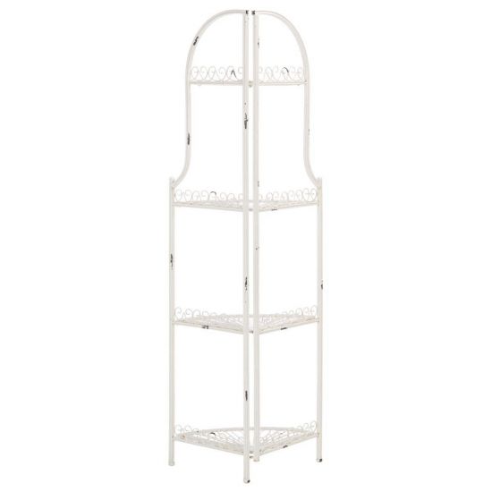 Safavieh Abarrane Wrought Iron 4 Tier Outdoor Corner Shelf | Shelves & Shelving Units |  Modishstore  - 9