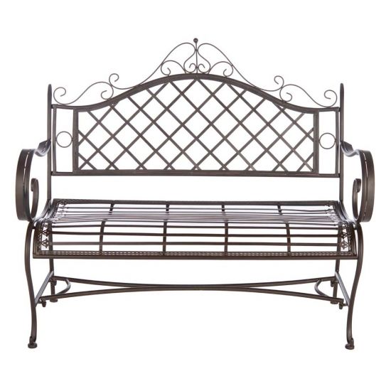 Safavieh Abner Wrought Iron 45.75-Inch W Outdoor Garden Bench | Outdoor Stools & Benches |  Modishstore  - 9