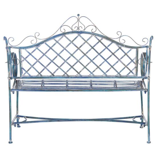 Safavieh Abner Wrought Iron 45.75-Inch W Outdoor Garden Bench | Outdoor Stools & Benches |  Modishstore  - 7