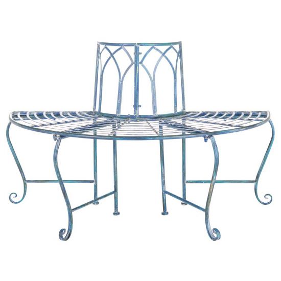 Safavieh Abia Wrought Iron 50-Inch W Outdoor Tree Bench | Outdoor Stools & Benches |  Modishstore  - 8