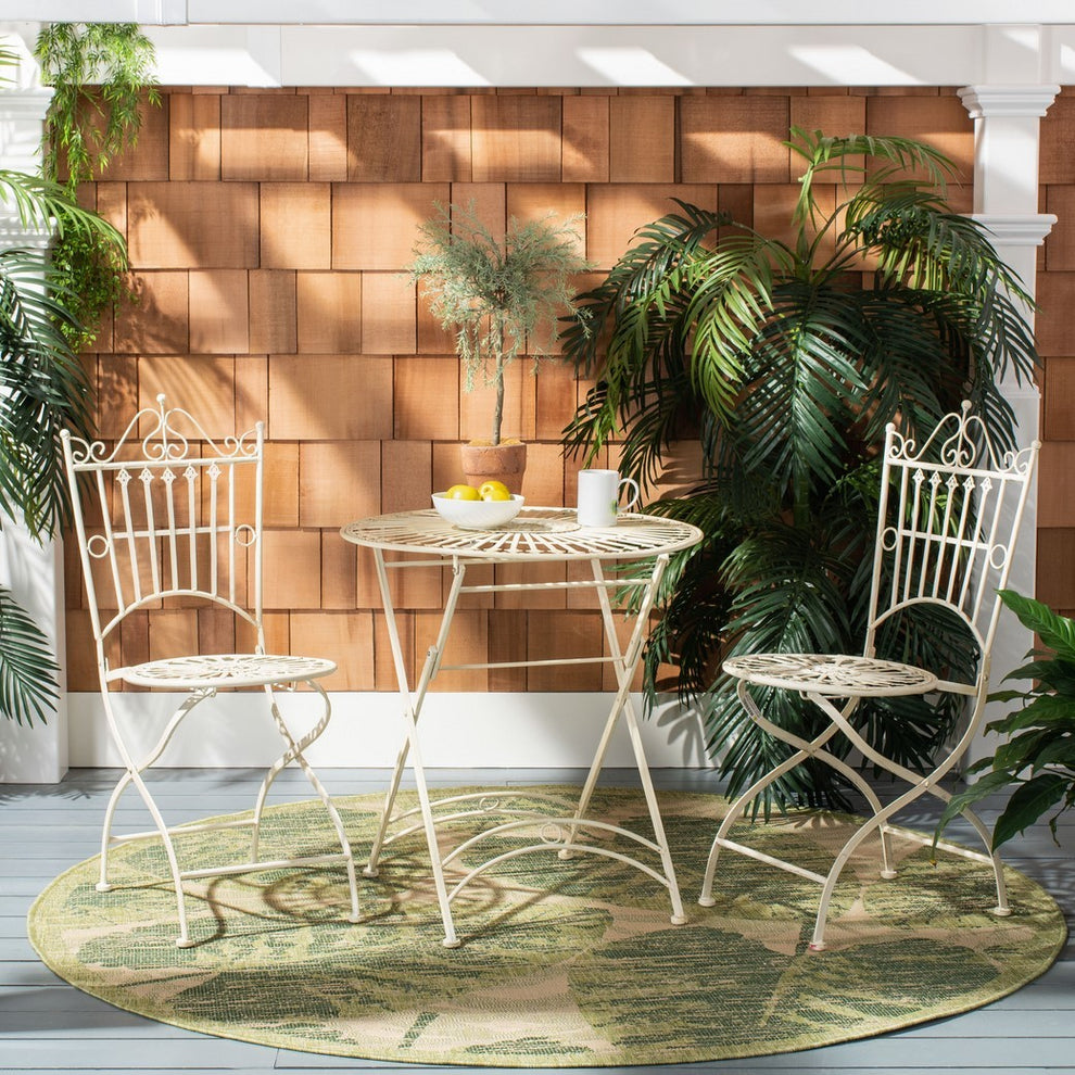 Safavieh Belen Bistro Set, One Table And Two Chairs | Outdoor Dining Sets |  Modishstore  - 2