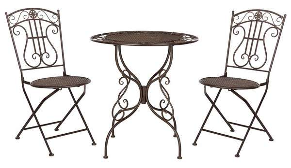 Safavieh Semly 3Pcs Bistro Setting | Outdoor Dining Sets | Modishstore - 5