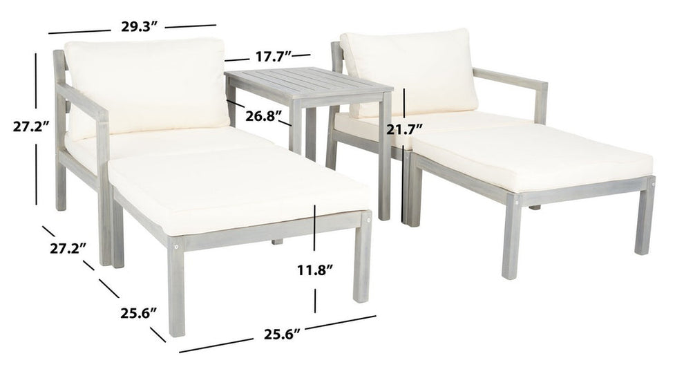 Safavieh Pratia 5Pc Outdoor Set | Outdoor Patio |  Modishstore  - 8