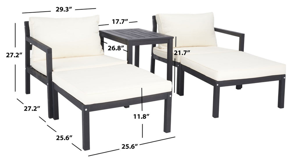 Safavieh Pratia 5Pc Outdoor Set | Outdoor Patio |  Modishstore  - 20