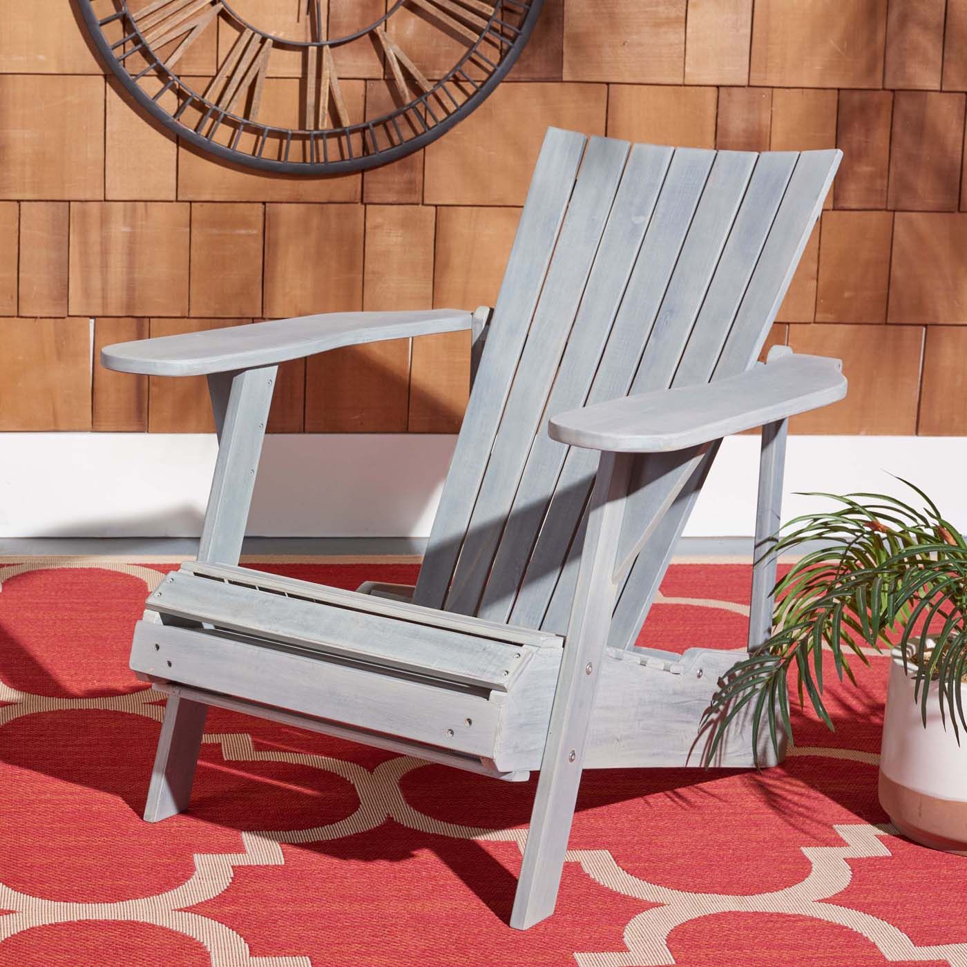 Safavieh Merlin Adirondack Chair | Outdoor Chairs |  Modishstore  - 2