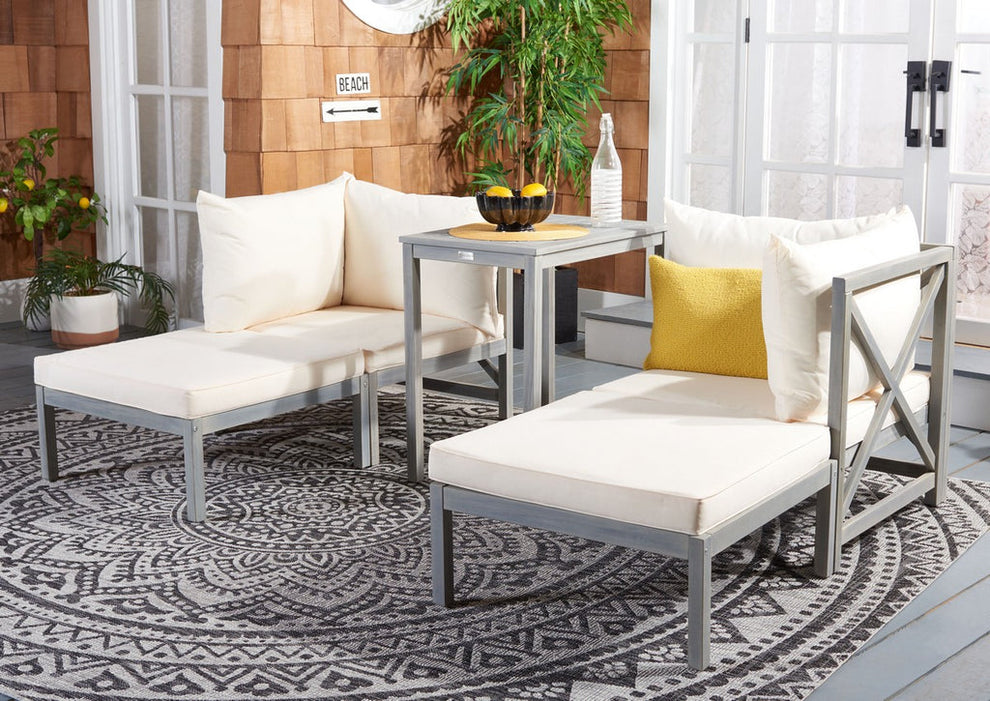 Safavieh Ronson 5 Pc Sectional Set | Outdoor Patio |  Modishstore 