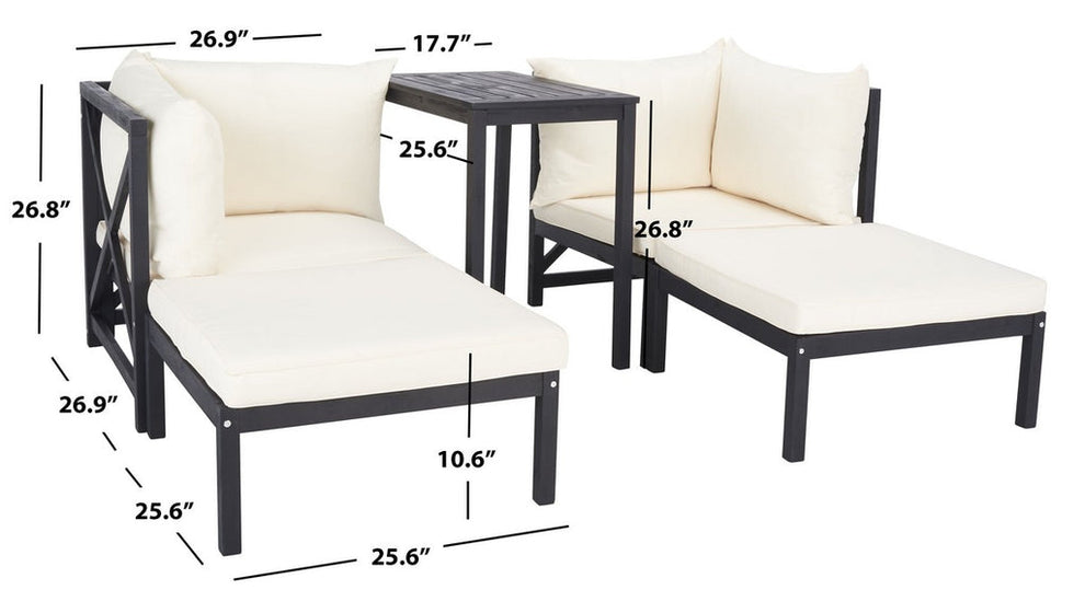 Safavieh Ronson 5 Pc Sectional Set | Outdoor Patio |  Modishstore  - 19