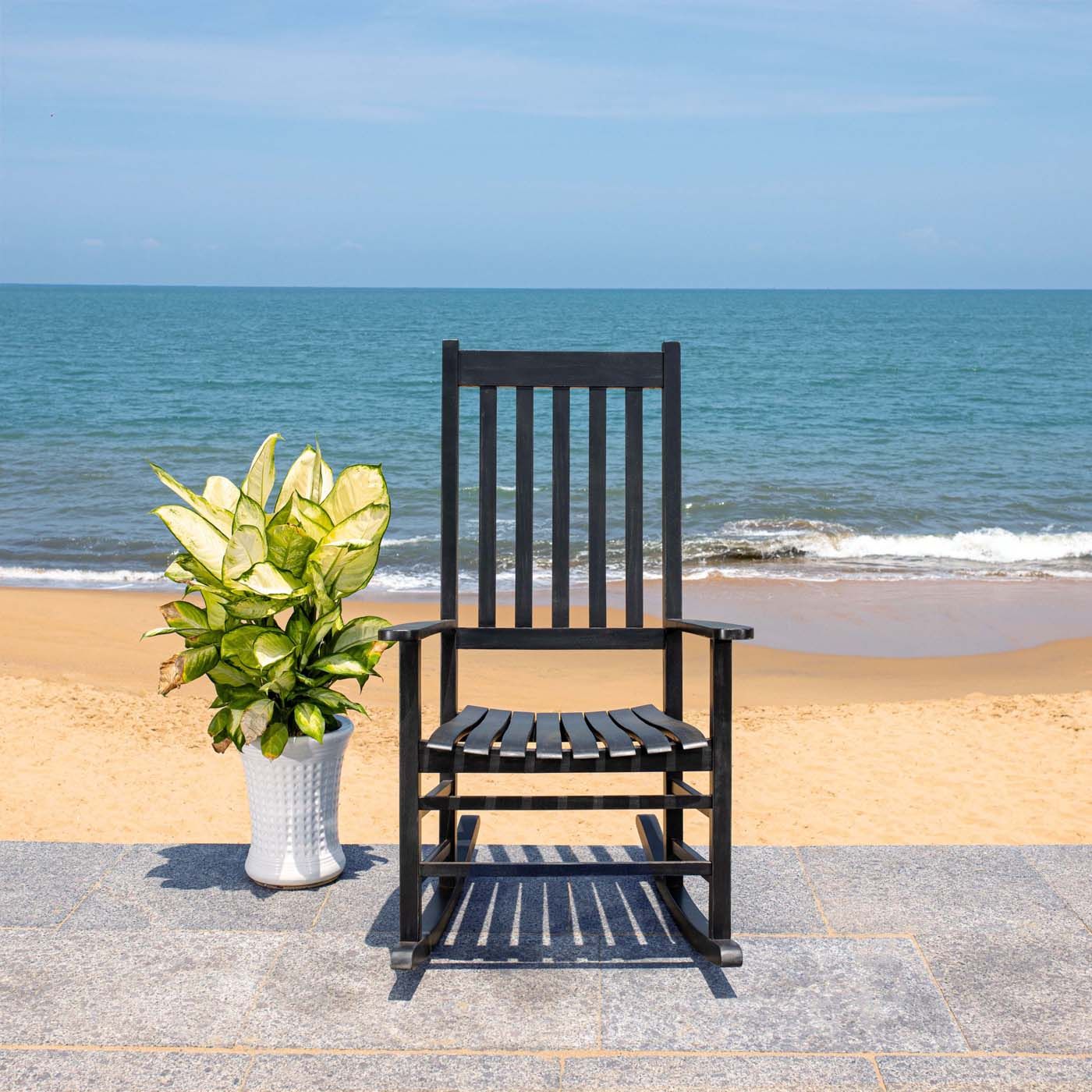 Safavieh Shasta Rocking Chair | Outdoor Chairs |  Modishstore 