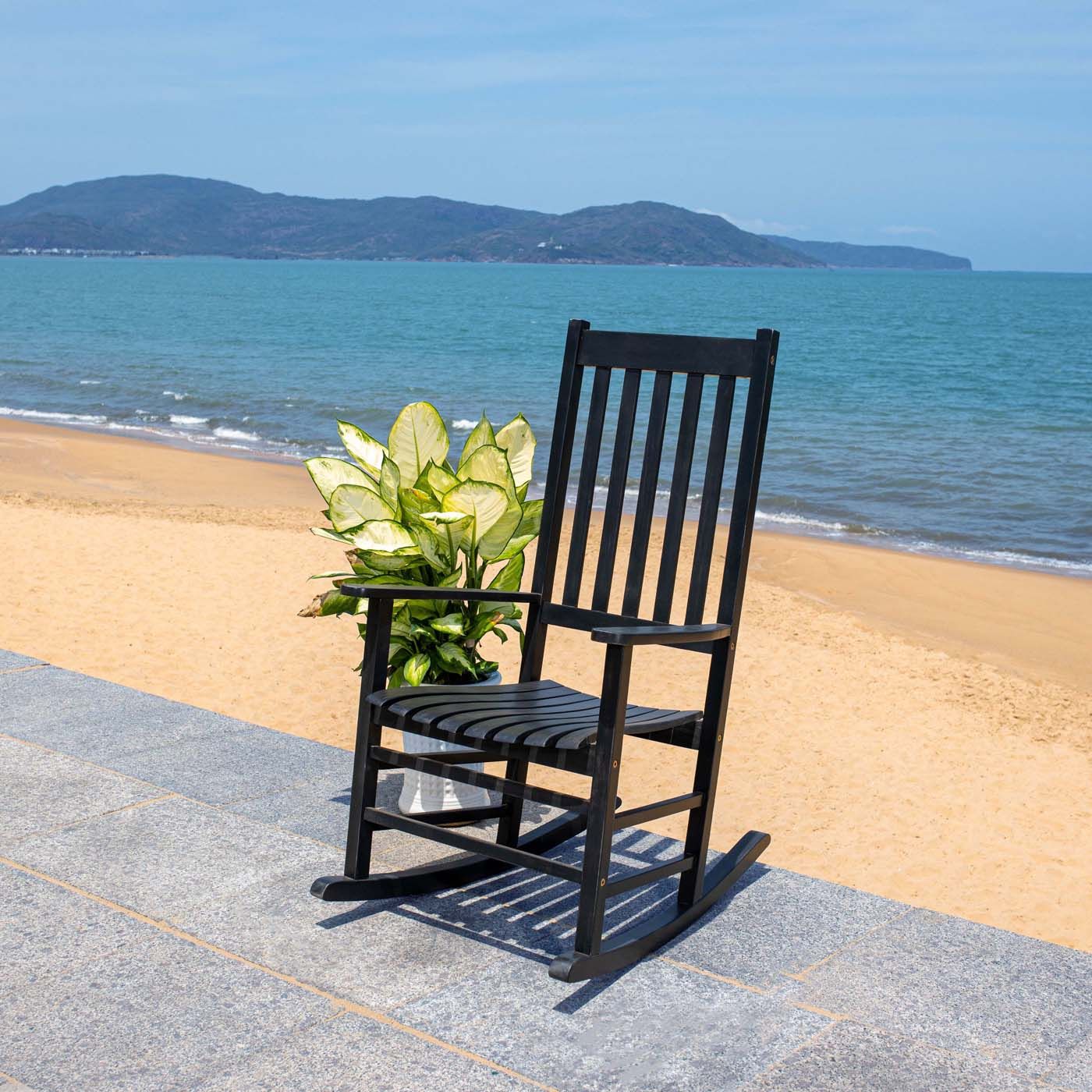 Safavieh Shasta Rocking Chair | Outdoor Chairs |  Modishstore  - 2