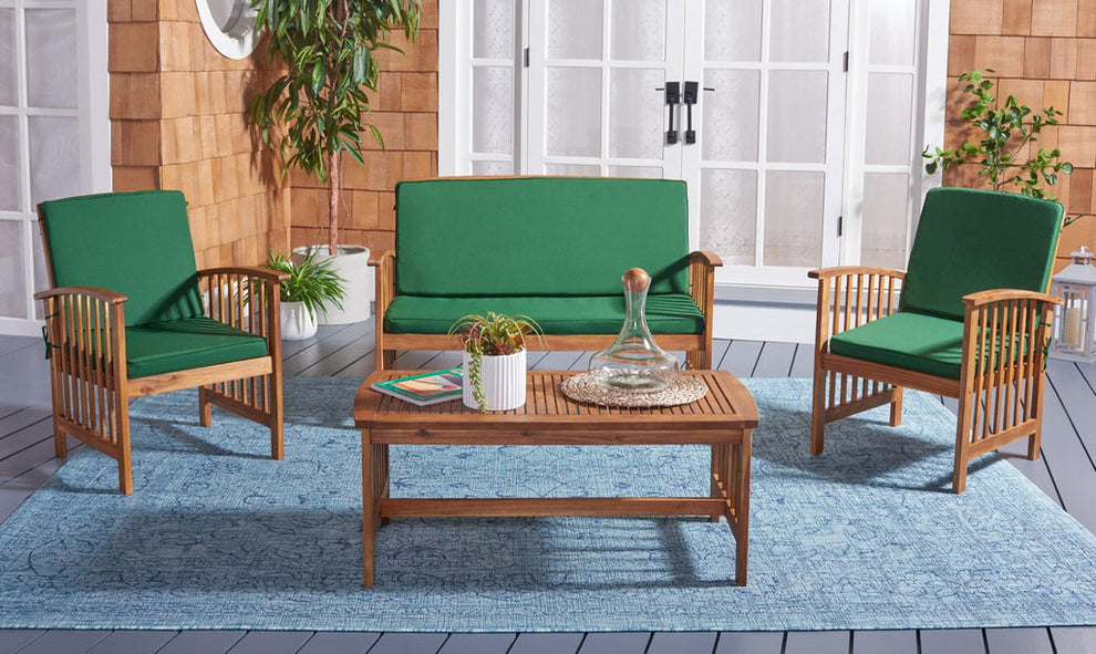 Safavieh Rocklin 4 Pc Outdoor Set | Outdoor Sofas, Loveseats & Sectionals |  Modishstore  - 12