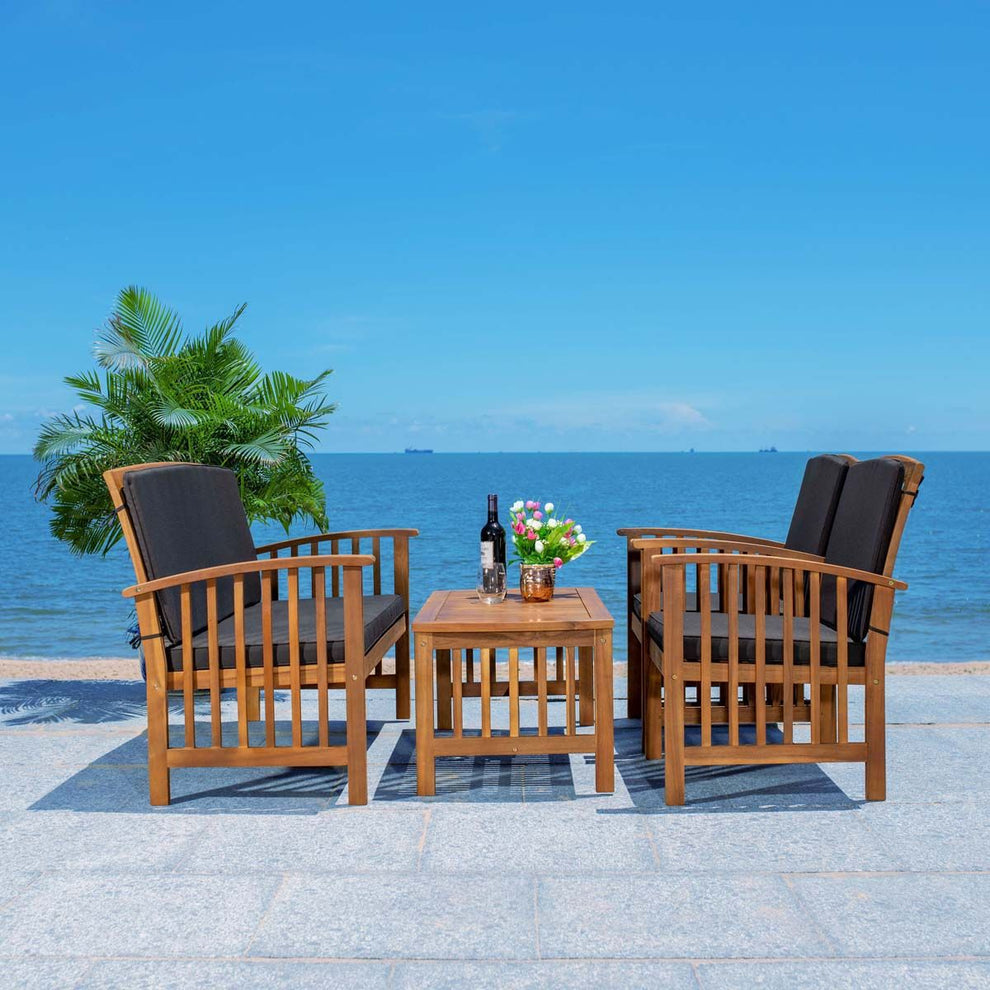 Safavieh Rocklin 4 Pc Outdoor Set | Outdoor Sofas, Loveseats & Sectionals |  Modishstore  - 35