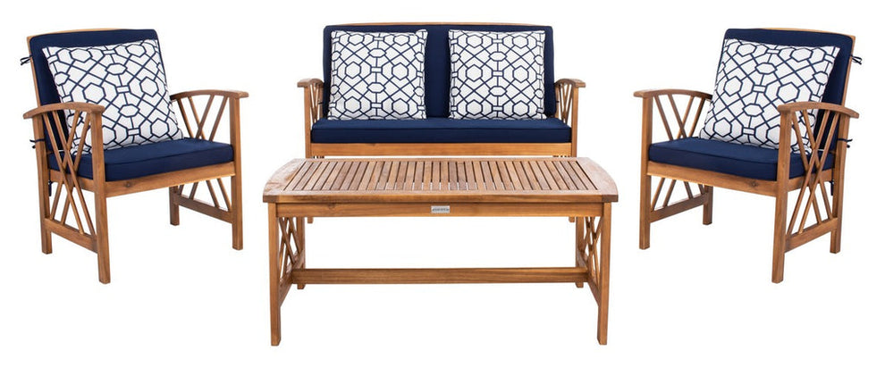 Safavieh Fontana 4 Pc Outdoor Set | Outdoor Sofas, Loveseats & Sectionals |  Modishstore  - 2