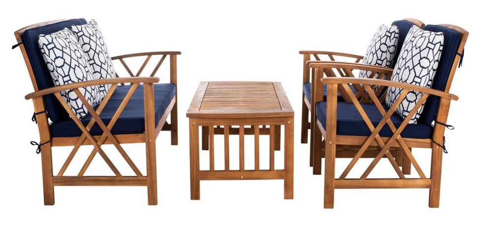 Safavieh Fontana 4 Pc Outdoor Set | Outdoor Sofas, Loveseats & Sectionals |  Modishstore  - 10