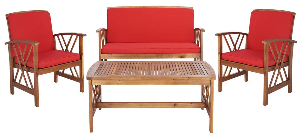 Safavieh Fontana 4 Pc Outdoor Set | Outdoor Sofas, Loveseats & Sectionals |  Modishstore  - 24