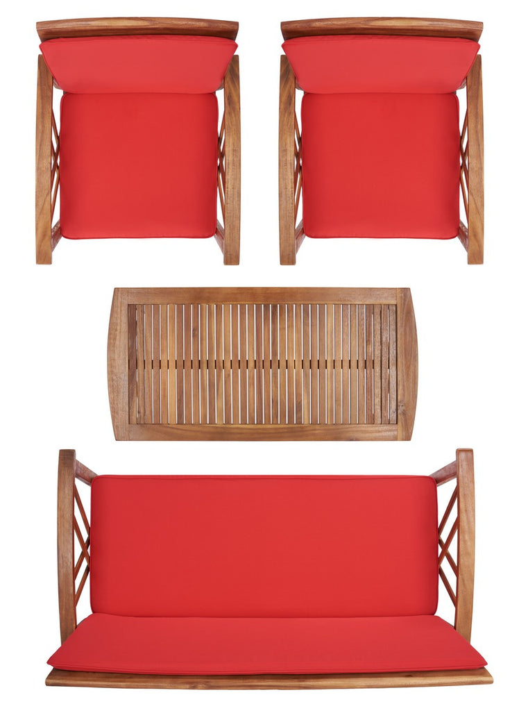 Safavieh Fontana 4 Pc Outdoor Set | Outdoor Sofas, Loveseats & Sectionals |  Modishstore  - 23