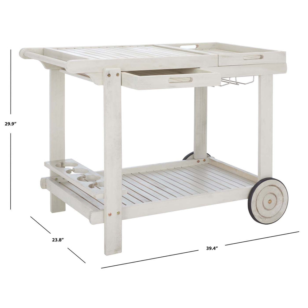 Safavieh Orland Tea Trolly | Outdoor Tables |  Modishstore  - 3