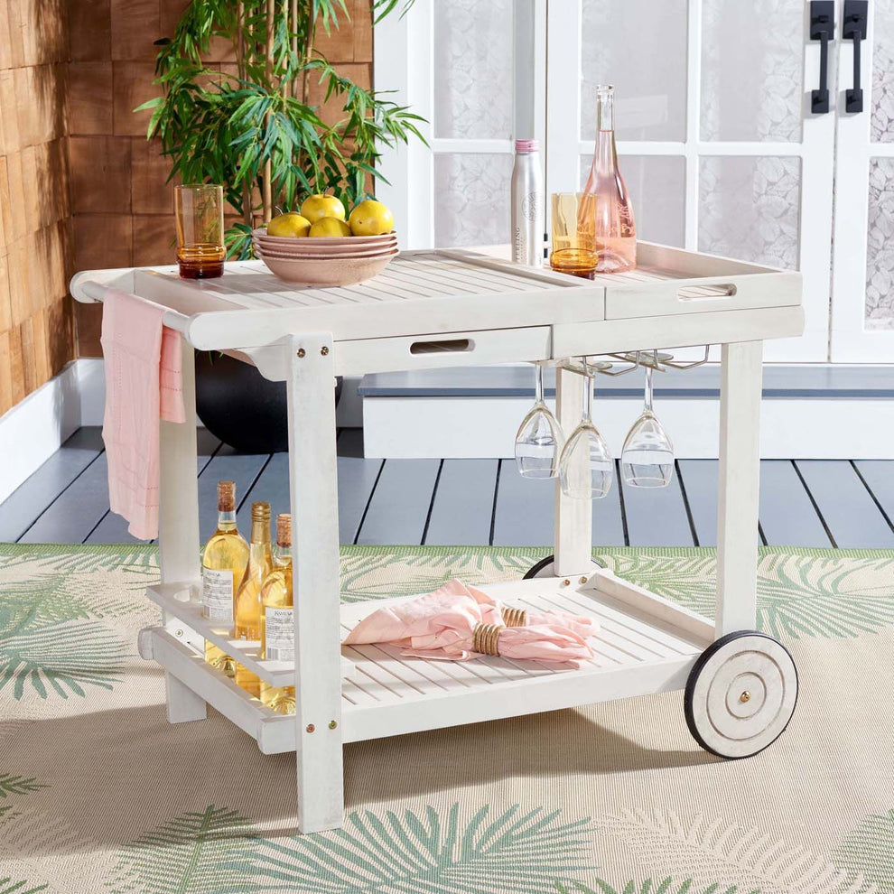Safavieh Orland Tea Trolly | Outdoor Tables |  Modishstore 