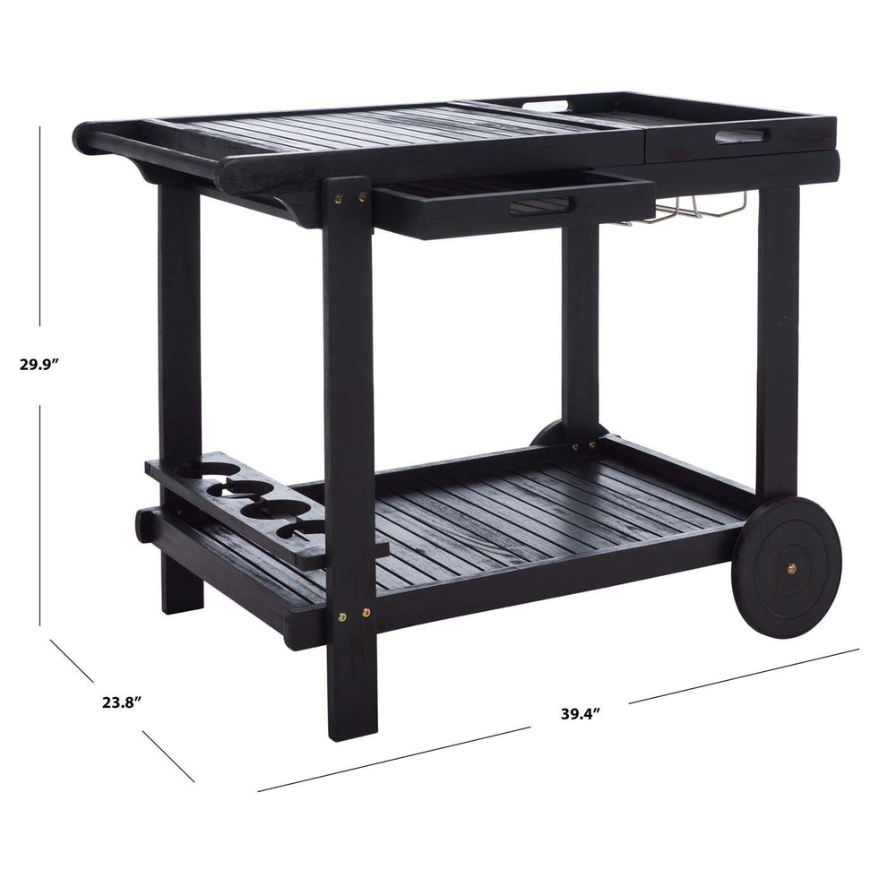 Safavieh Orland Tea Trolly | Outdoor Tables |  Modishstore  - 8