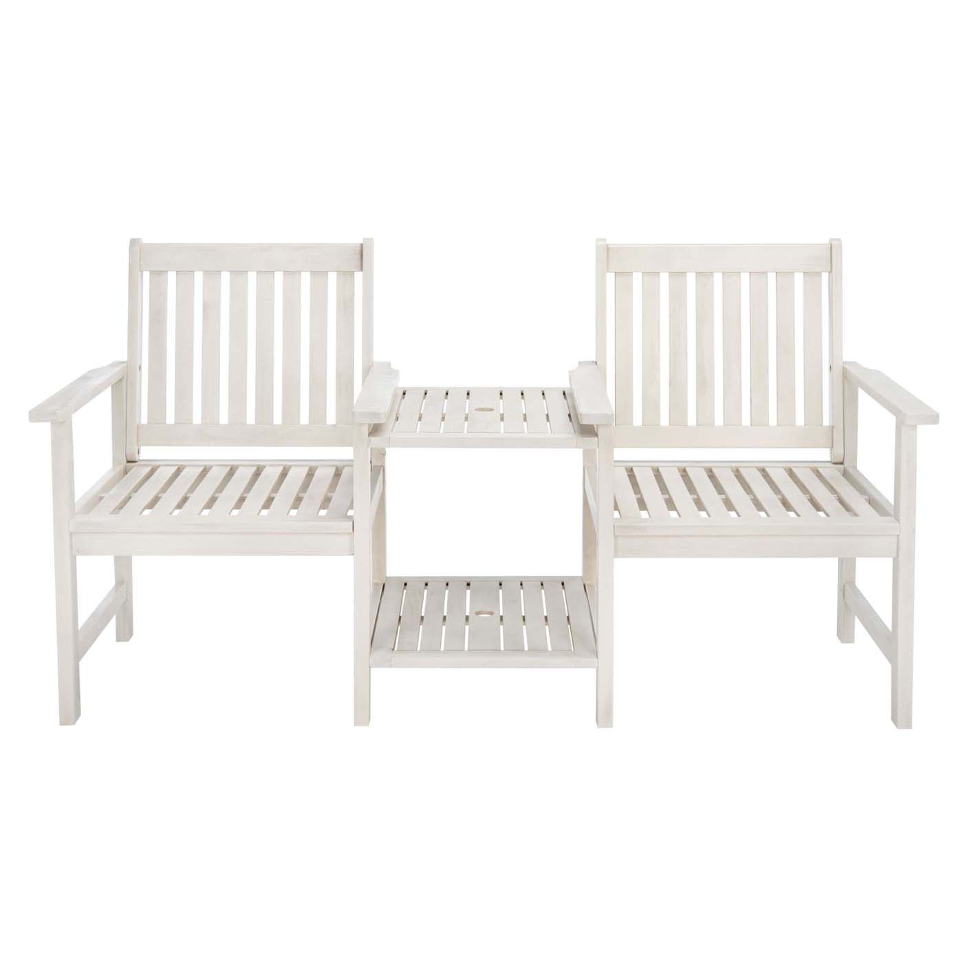 Safavieh Brea Twin Seat Bench | Outdoor Stools & Benches |  Modishstore  - 2