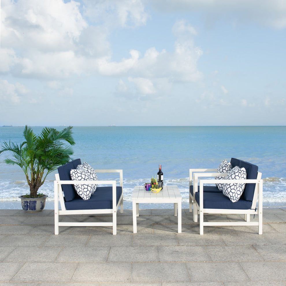 Safavieh Montez 4 Piece Set | Outdoor Sofas, Loveseats & Sectionals |  Modishstore  - 5