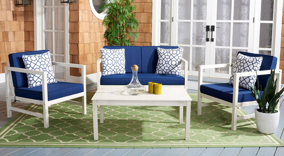 Safavieh Montez 4 Piece Set | Outdoor Sofas, Loveseats & Sectionals |  Modishstore  - 8