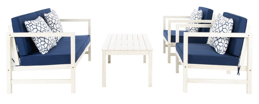 Safavieh Montez 4 Piece Set | Outdoor Sofas, Loveseats & Sectionals |  Modishstore  - 7