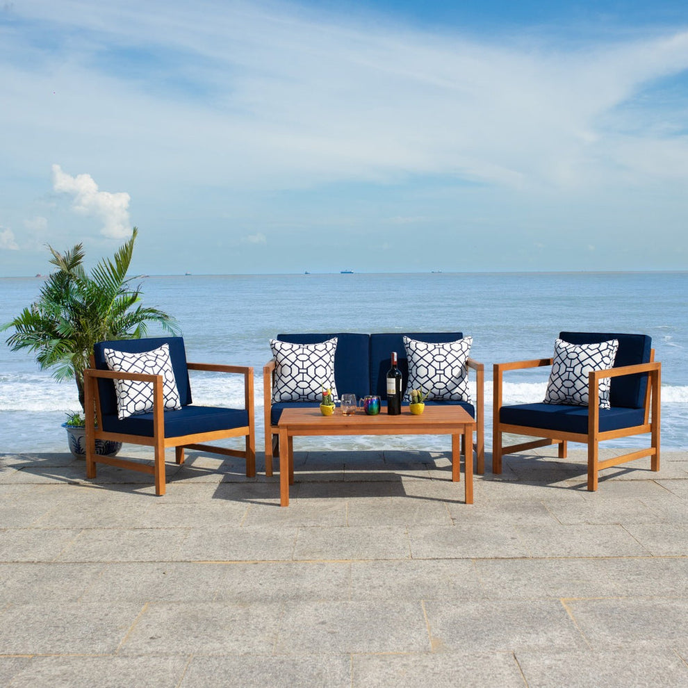 Safavieh Montez 4 Piece Set | Outdoor Sofas, Loveseats & Sectionals |  Modishstore  - 9