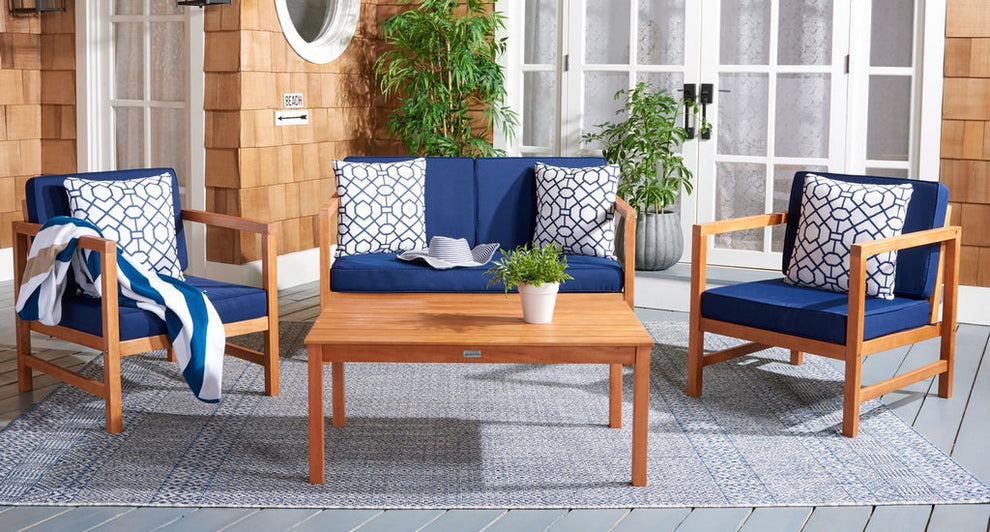 Safavieh Montez 4 Piece Set | Outdoor Sofas, Loveseats & Sectionals |  Modishstore  - 16