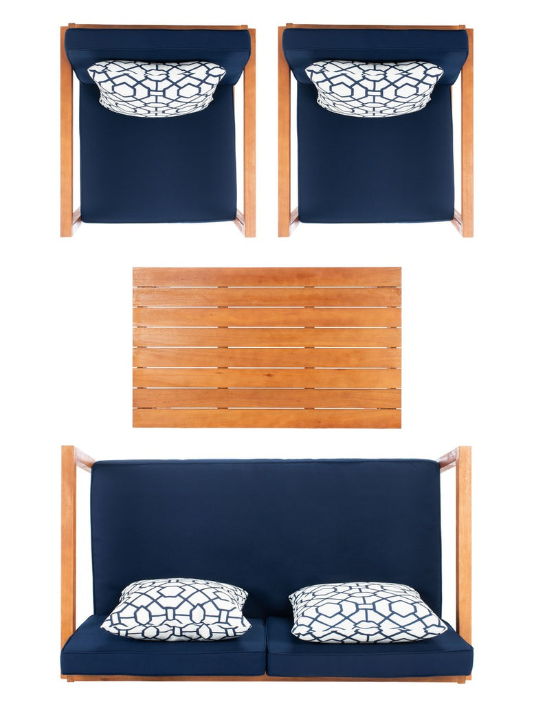 Safavieh Montez 4 Piece Set | Outdoor Sofas, Loveseats & Sectionals |  Modishstore  - 11