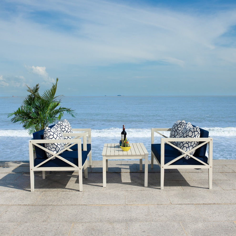 Safavieh Nunzio 4 Piece Set | Outdoor Sofas, Loveseats & Sectionals |  Modishstore  - 3