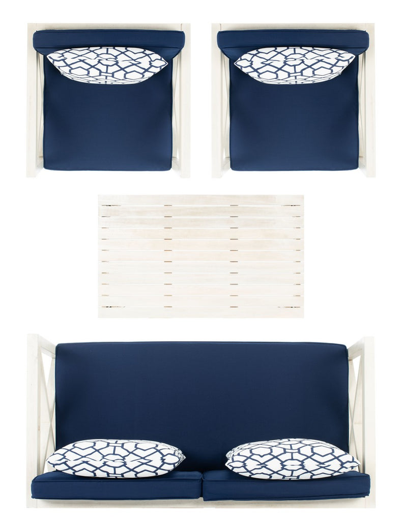 Safavieh Nunzio 4 Piece Set | Outdoor Sofas, Loveseats & Sectionals |  Modishstore  - 5