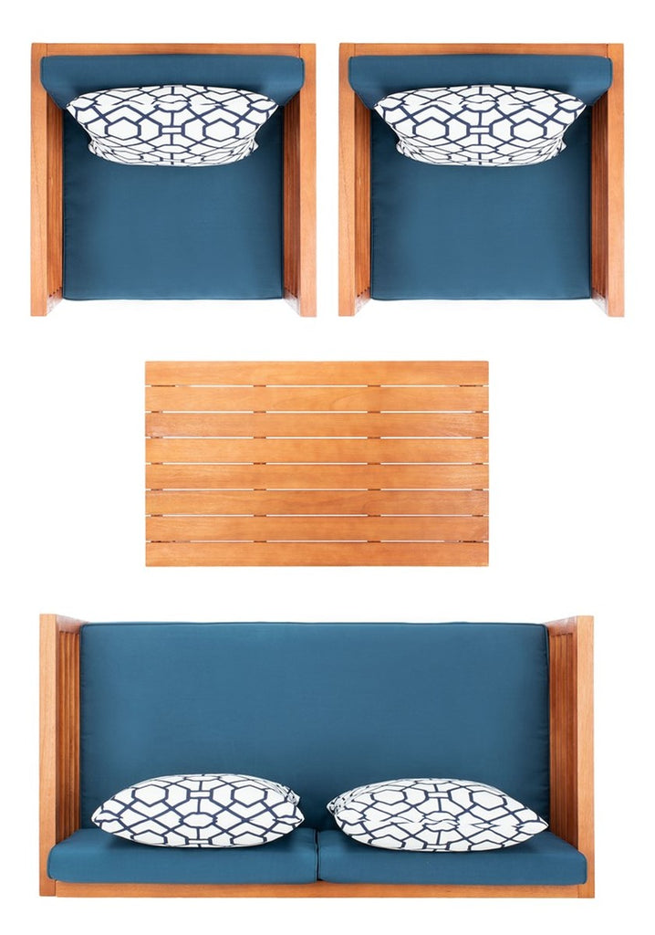 Safavieh Alda 4 Pc Outdoor Set With Accent Pillows | Outdoor Sofas, Loveseats & Sectionals | Modishstore - 20