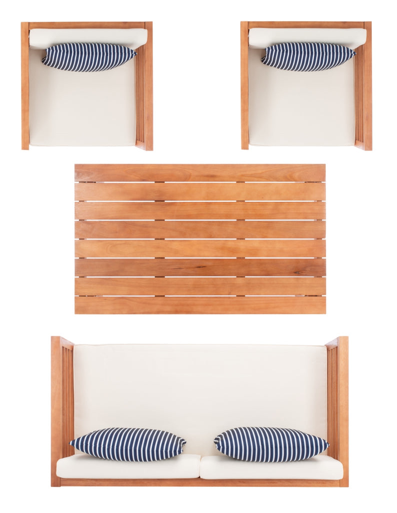 Safavieh Alda 4 Piece Set | Outdoor Sofas, Loveseats & Sectionals |  Modishstore  - 10