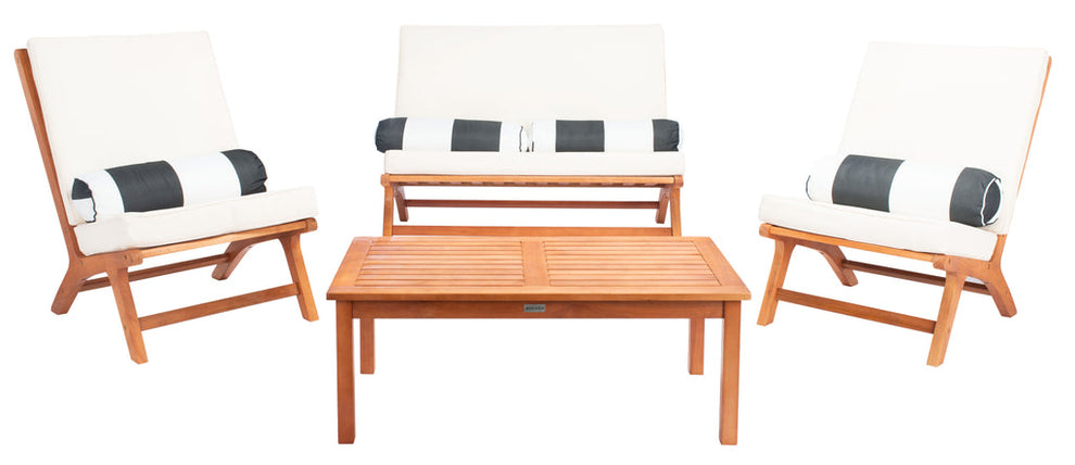 Safavieh Chaston 4 Pc Living Set | Outdoor Sofas, Loveseats & Sectionals |  Modishstore  - 2