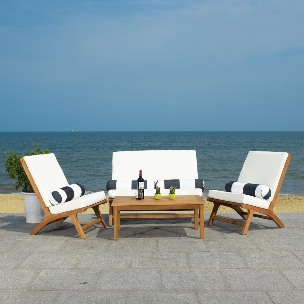 Safavieh Chaston 4 Pc Living Set | Outdoor Sofas, Loveseats & Sectionals |  Modishstore 