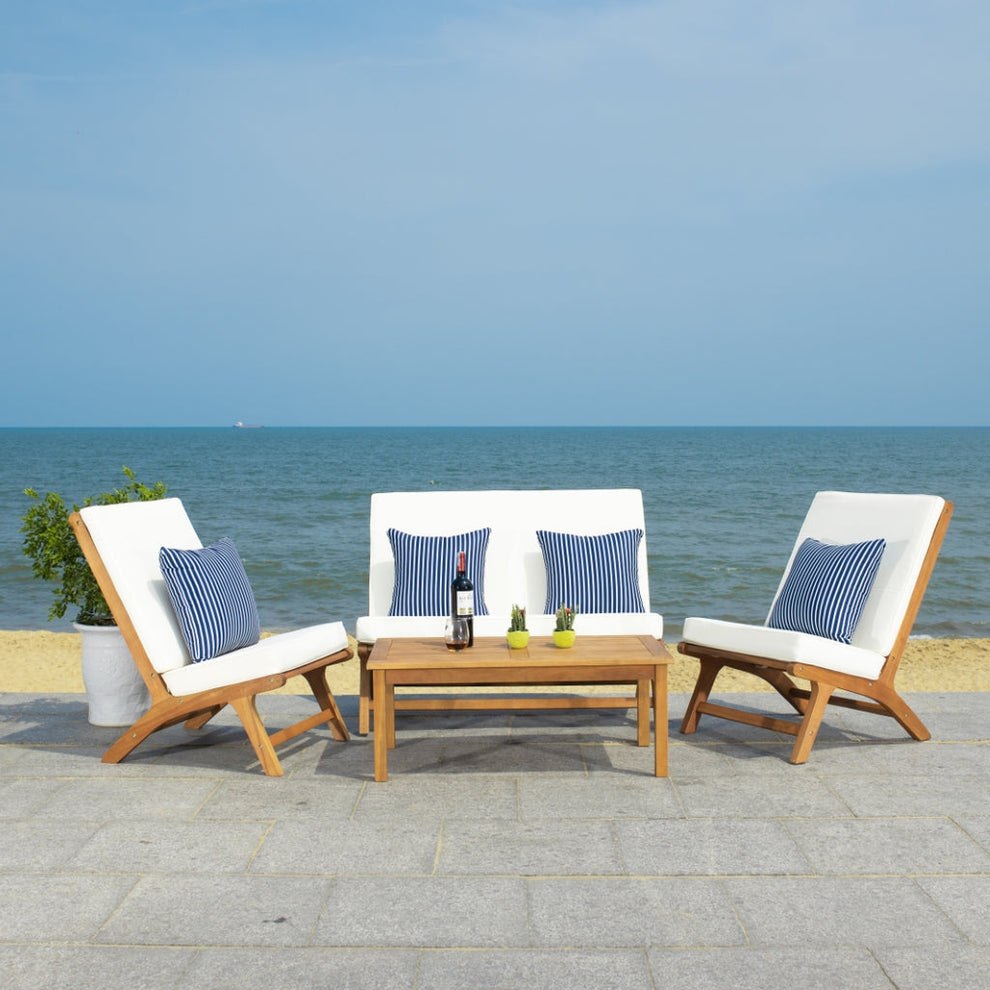 Safavieh Chaston 4 Pc Living Set | Outdoor Sofas, Loveseats & Sectionals |  Modishstore  - 10