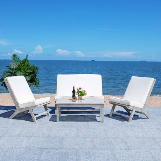 Safavieh Chaston 4 Pc Living Set | Outdoor Sofas, Loveseats & Sectionals |  Modishstore  - 43