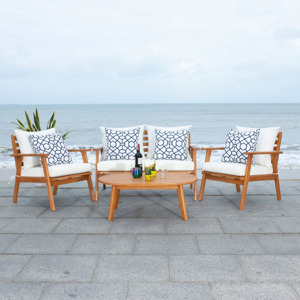 Safavieh Deacon 4 Pc Living Set | Outdoor Sofas, Loveseats & Sectionals |  Modishstore  - 5